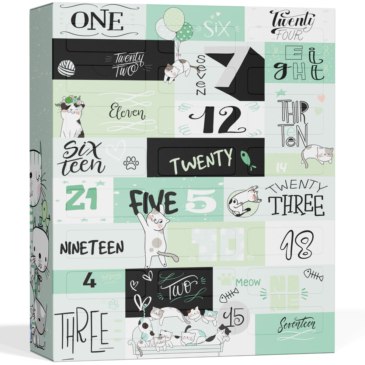 BOXILAND® Katzen-Adventskalender 2026 – 24 Katzensnacks Leckerli 16 Sorten