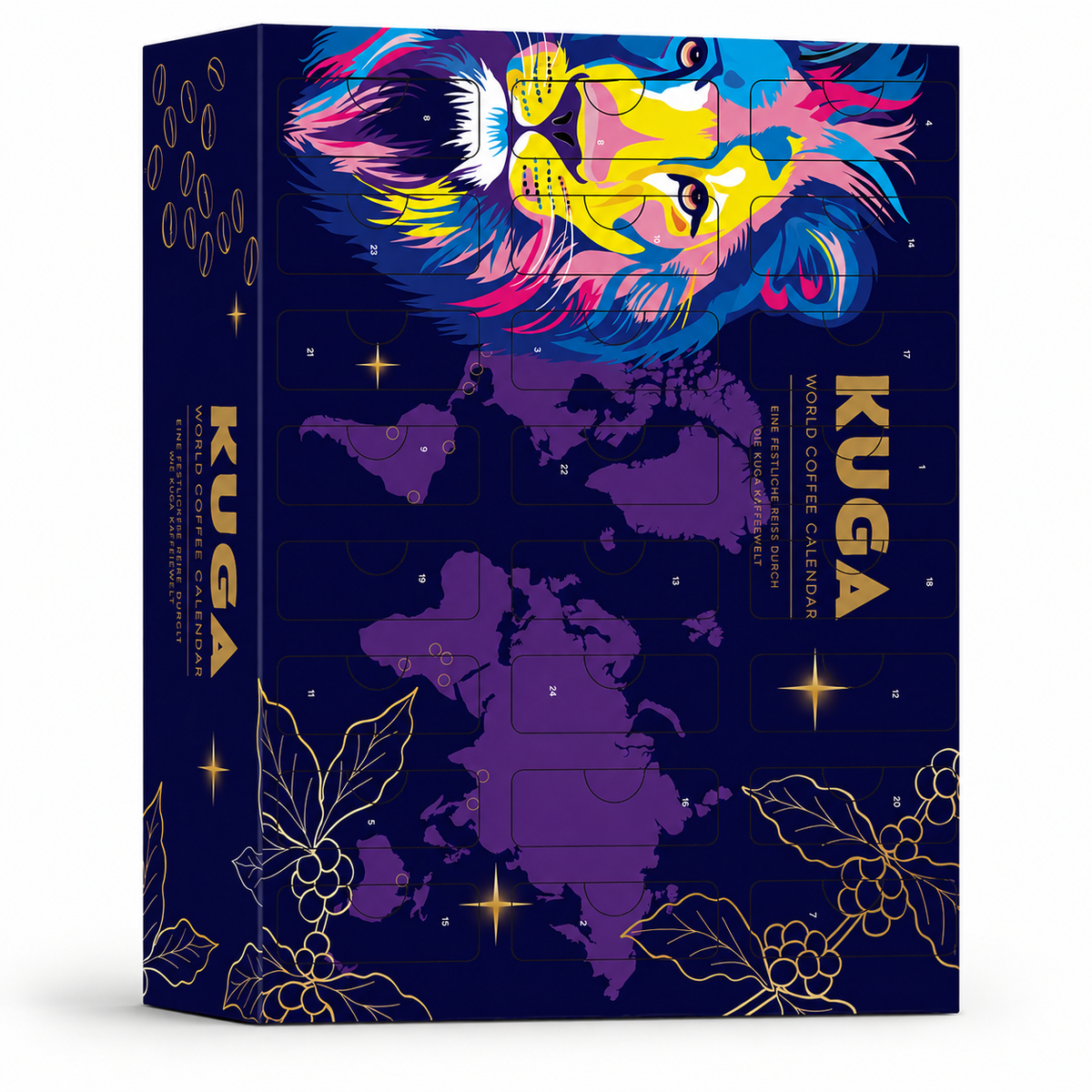 BOXILAND® Gemahlener Kaffee Adventskalender 2026 – 24 Sorten Fairtrade