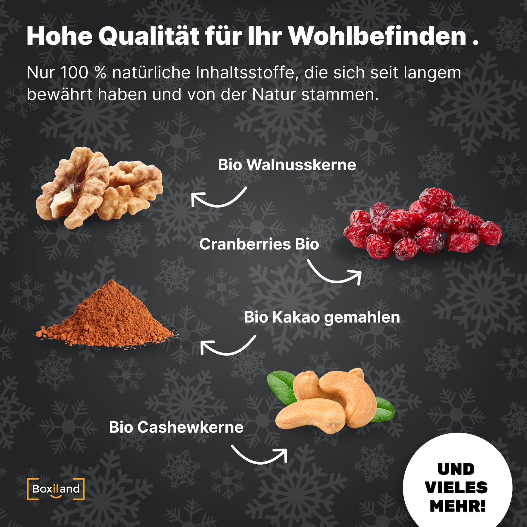 BOXILAND® Bio Adventskalender „Gesund durch den Winter“ – 24 × Superfoods, Kräuter & Tees – Gesunder Weihnachtskalender 2025 – Handverpackt in DE