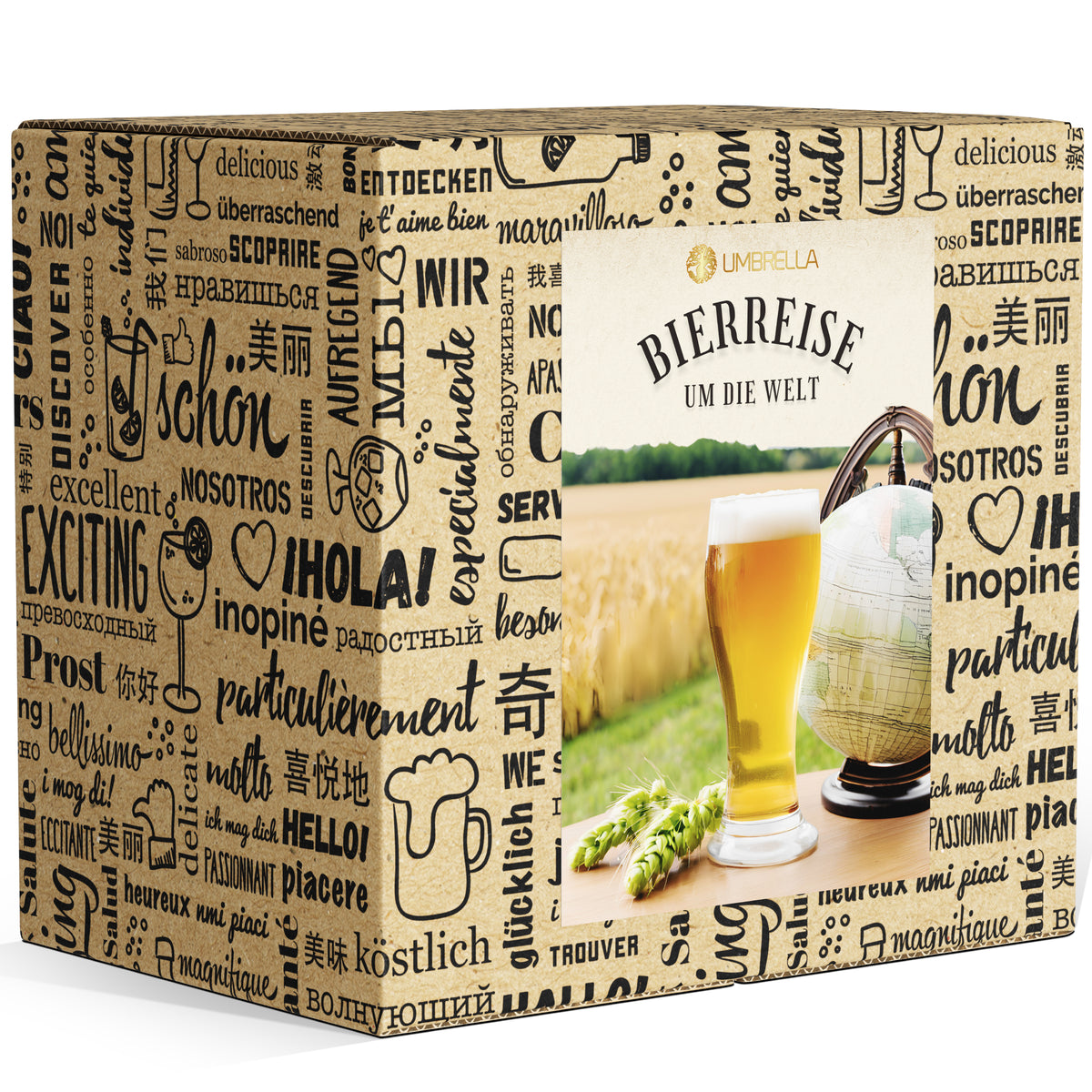 BOXILAND® Bier Geschenk Probierset [INKL. BIER-BROSCHÜRE] – Bier Set Bier Tasting – Bier Probierset besonderes Bier – Biertasting Bier Geschenke für Männer – Geschenk Biere aus aller Welt (6 × 0,33l)