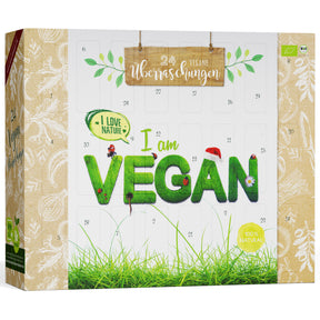 BOXILAND® Vegan Adventskalender 2026 Bio 24 pflanzliche Snacks Süßigkeiten