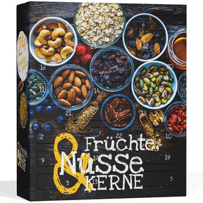 BOXILAND® Früchte Nüsse & Kerne Adventskalender 2026 Bio 24 Snacks Nussmix