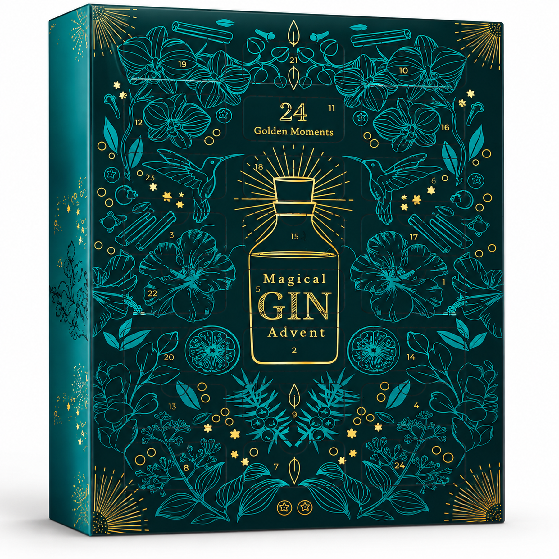 BOXILAND® Gin Adventskalender 2026 mit 24 Sorten à 0,02 l Gin-Tasting