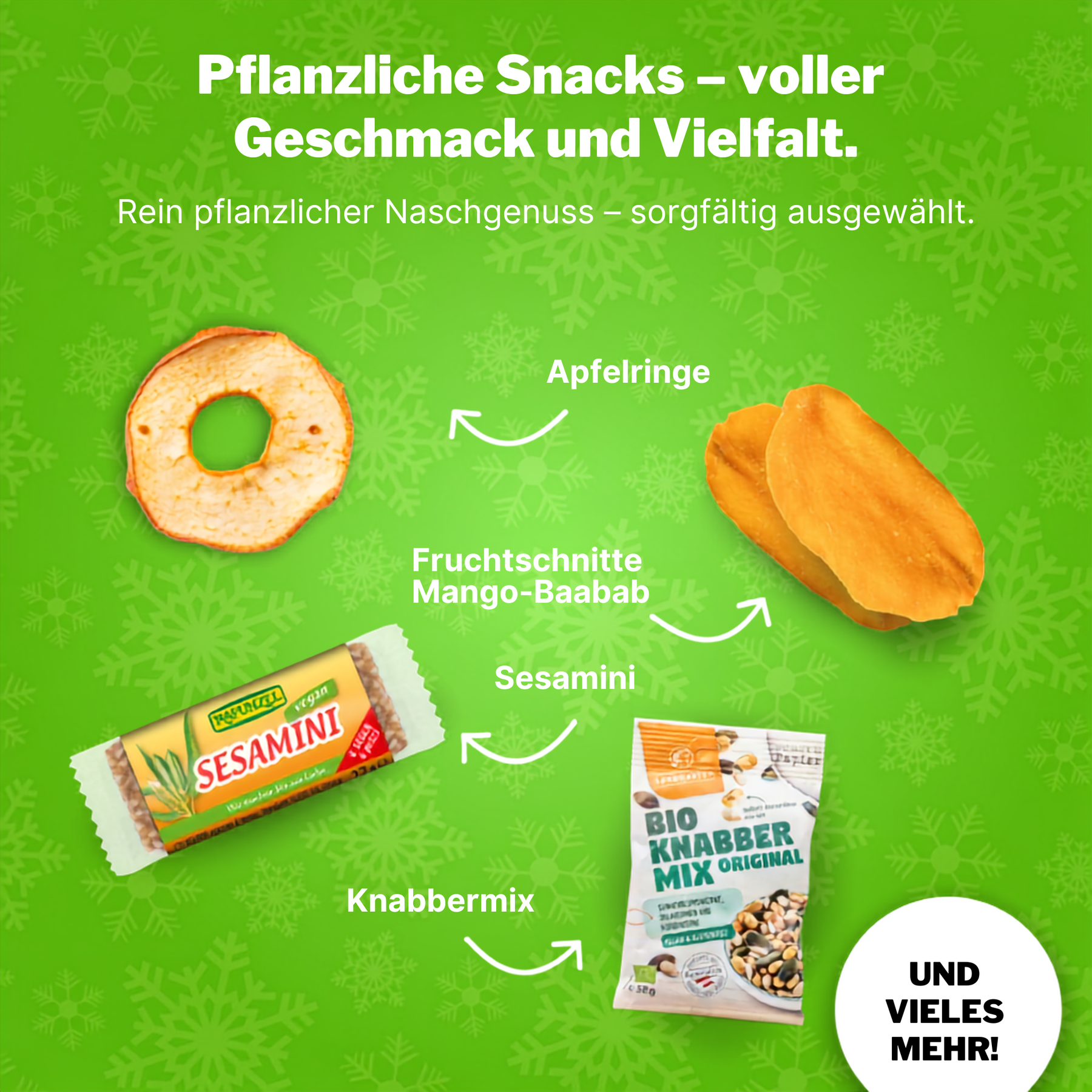 BOXILAND® Vegan Adventskalender 2026 Bio 24 pflanzliche Snacks Süßigkeiten
