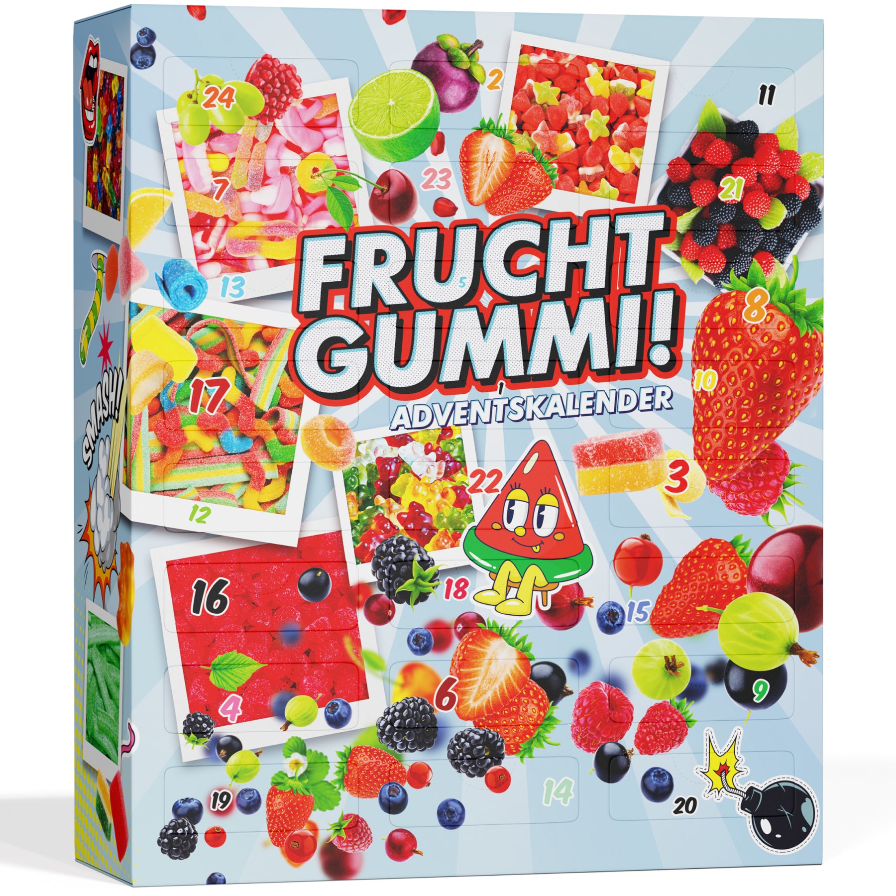 BOXILAND® Fruchtgummi Adventskalender 2026 – 24 Sorten süß & sauer Naschbox