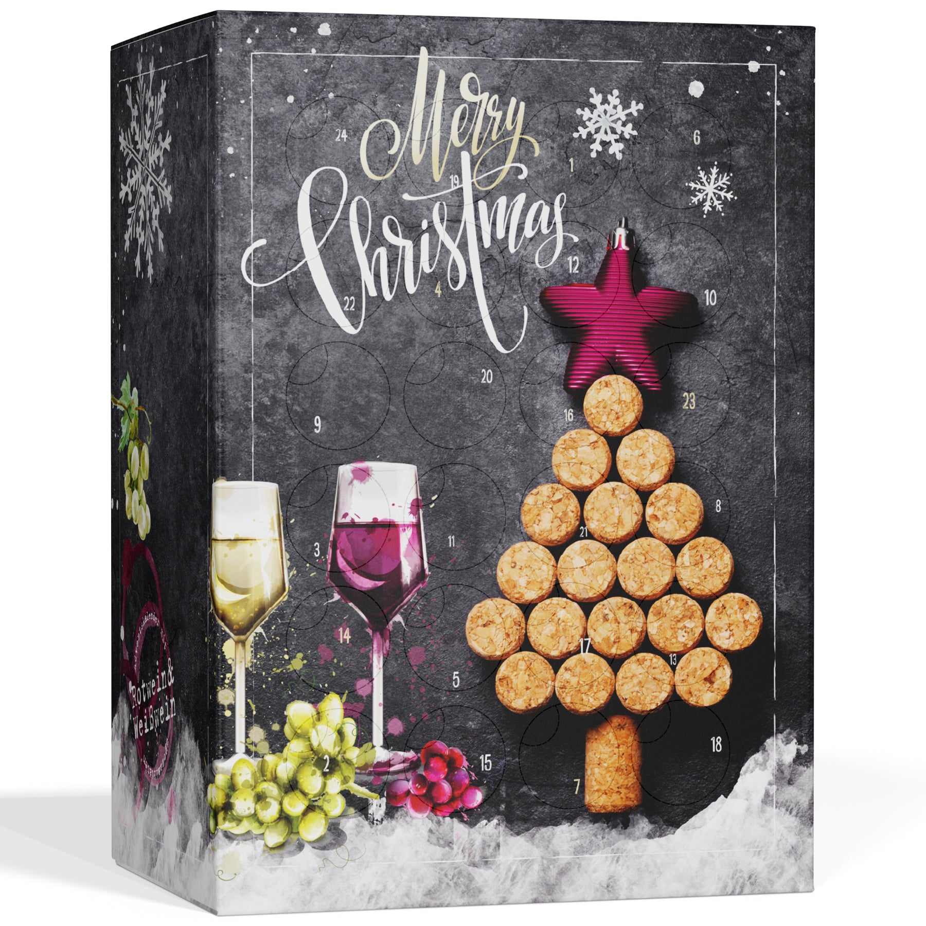 BOXILAND® Wein Adventskalender 2026 – 24 Weine 0,25 l Rotwein Weißwein Rosé