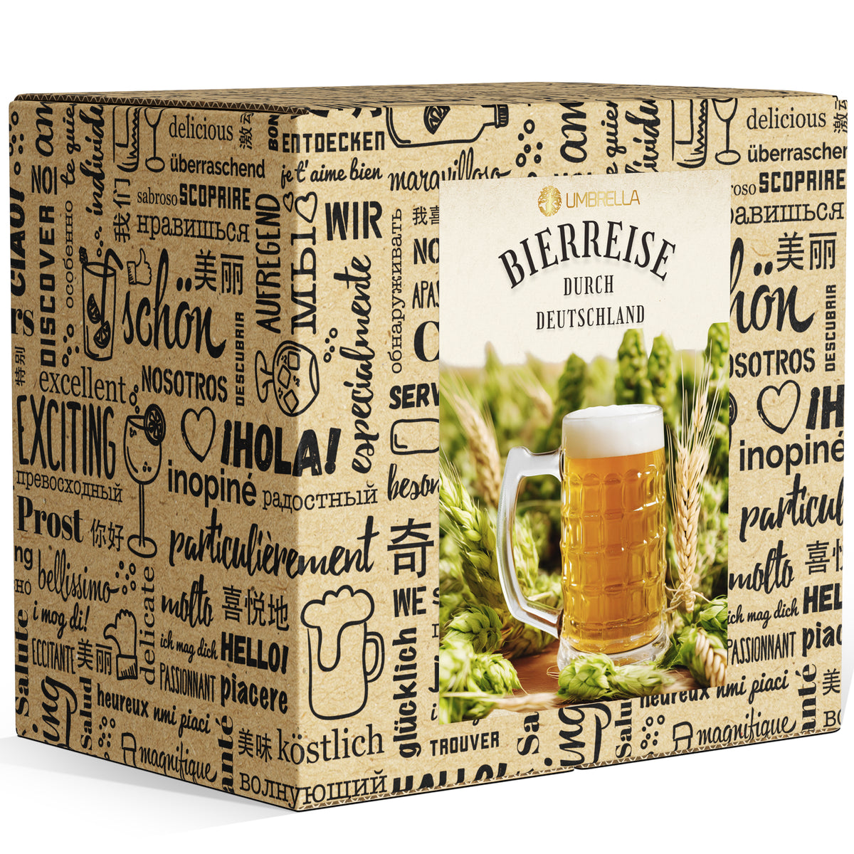 BOXILAND® Bier Geschenk Probierset [INKL. BIER-BROSCHÜRE] – Bier Set Bier Tasting – Bier Probierset besonderes Bier – Biertasting Bier Geschenke für Männer – Geschenk Biere aus Deutschland (6 × 0,33l)