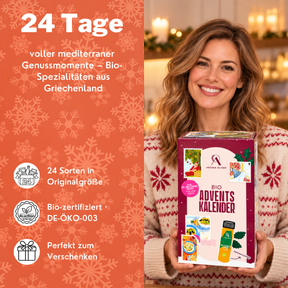 Bio Feinkost Adventskalender 2026 – 24 Türchen mit Balsamico,Olivenöl,Honig