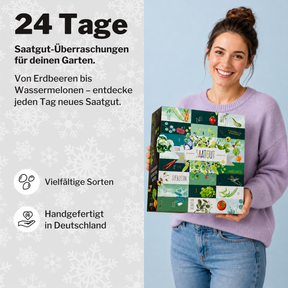 BOXILAND® Saatgut Adventskalender 2026 – 24 Sorten Gemüse Kräuter Obst
