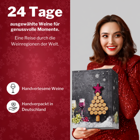 BOXILAND® Wein Adventskalender 2026 – 24 Weine 0,25 l Rotwein Weißwein Rosé