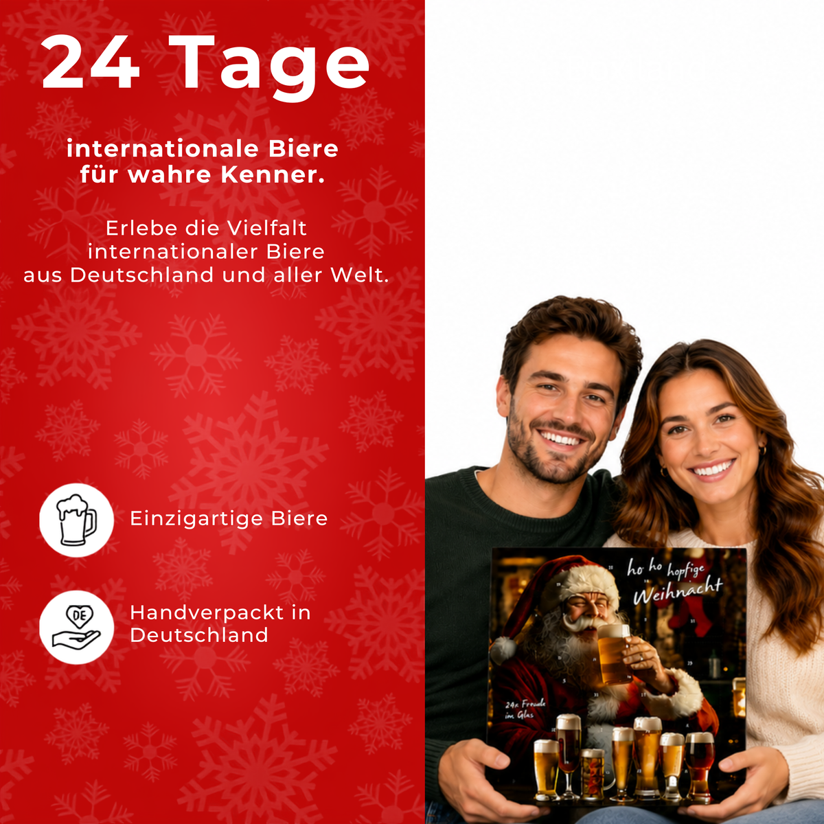 BOXILAND® Bier Adventskalender 2026 – 24 Biere international 0,33 l Bierset