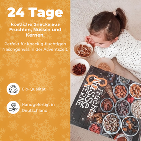 BOXILAND® Früchte Nüsse & Kerne Adventskalender 2026 Bio 24 Snacks Nussmix