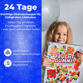 BOXILAND® Fruchtgummi Adventskalender 2026 – 24 Sorten süß & sauer Naschbox