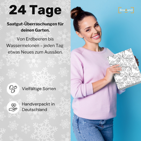 BOXILAND® Saatgut Adventskalender 2026 – 24 Sorten Gemüse Kräuter Obst