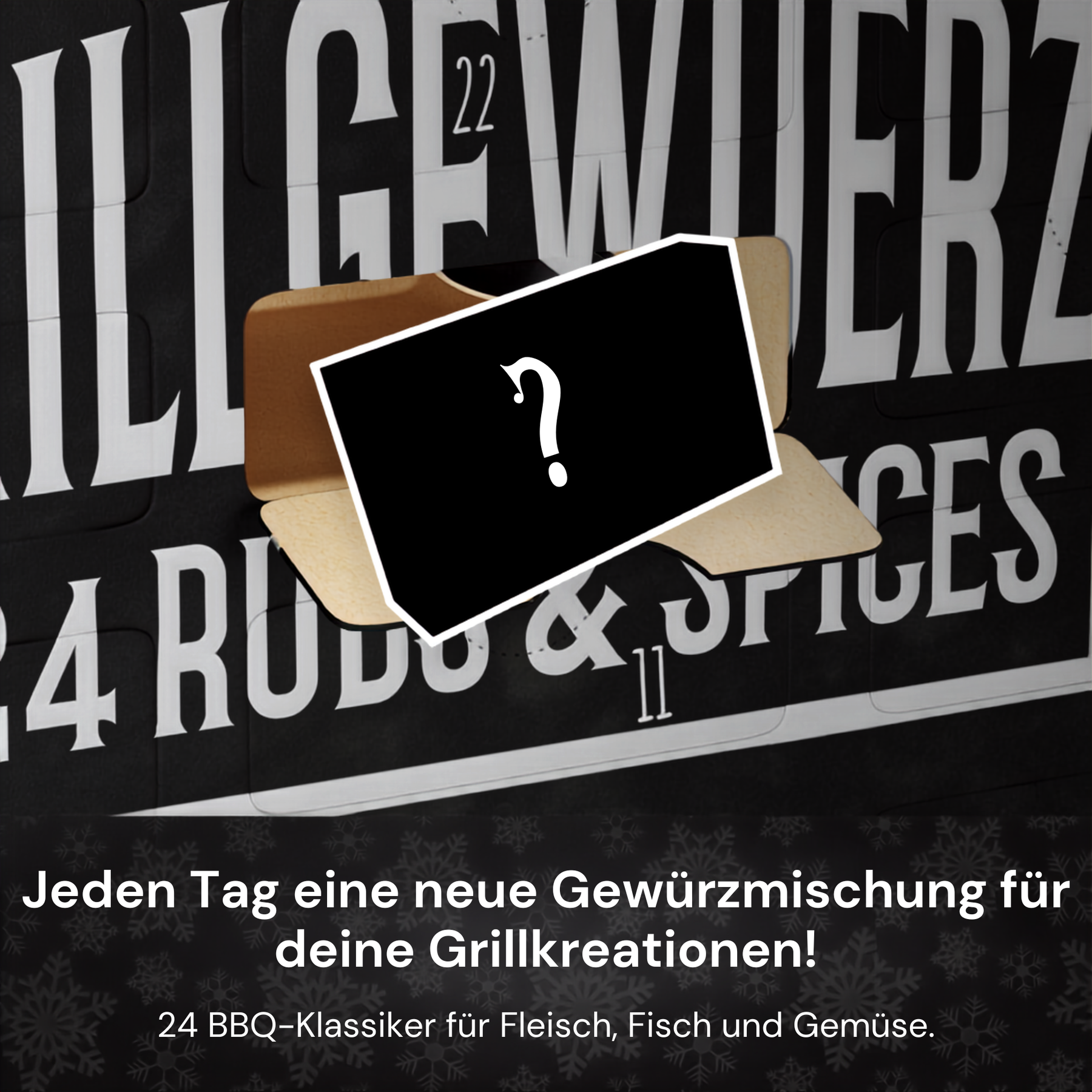 BOXILAND® BBQ Adventskalender 2026 – 24 Bio Grillgewürze & Rubs Gewürzsalze