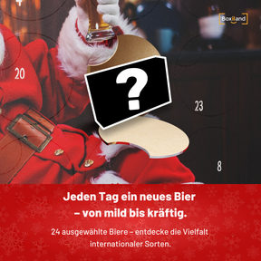 BOXILAND® Bier Adventskalender 2026 – 24 Biere international 0,33 l Bierset