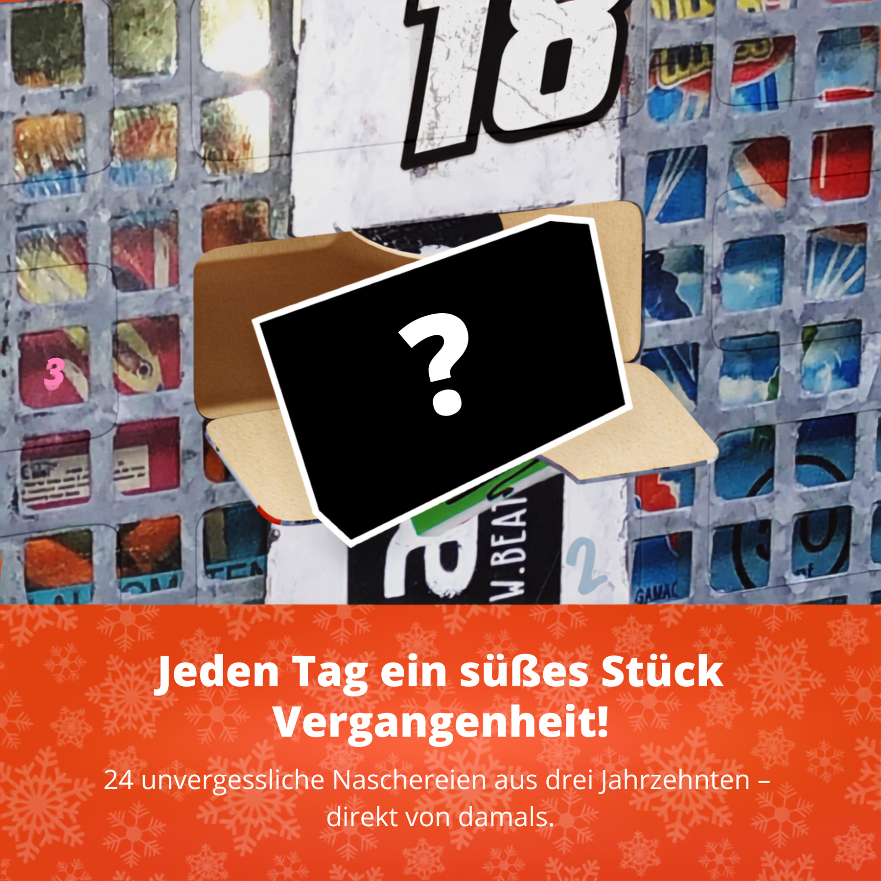 BOXILAND® Nostalgie Adventskalender 2026 mit 24 Retro-Süßigkeiten Klassiker