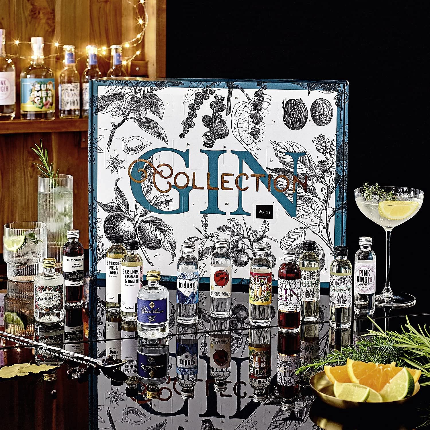BOXILAND® Gin Adventskalender 2026 mit 24 x 40 ml Gin & Tonic Tasting