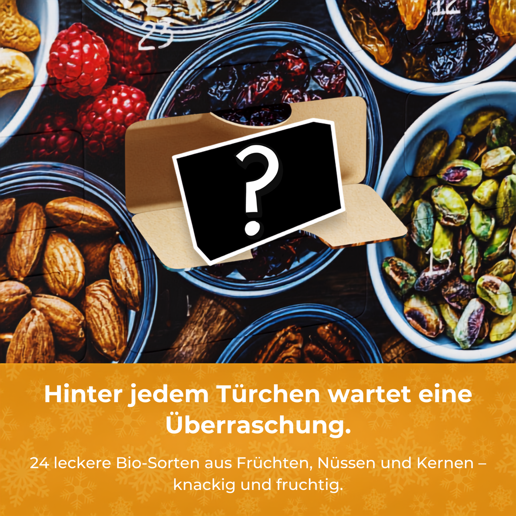 BOXILAND® Früchte Nüsse & Kerne Adventskalender 2026 Bio 24 Snacks Nussmix