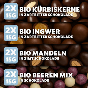 BOXILAND® Vegan Christmas Adventskalender 2026 – 24 vegane Bio-Schokosnacks