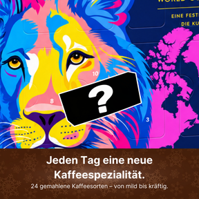 BOXILAND® Gemahlener Kaffee Adventskalender 2026 – 24 Sorten Fairtrade