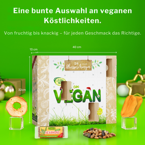 BOXILAND® Vegan Adventskalender 2026 Bio 24 pflanzliche Snacks Süßigkeiten