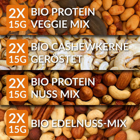 Merry Fitness Adventskalender 2026 mit 24 herzhaften Bio-Snacks vegan Nüsse