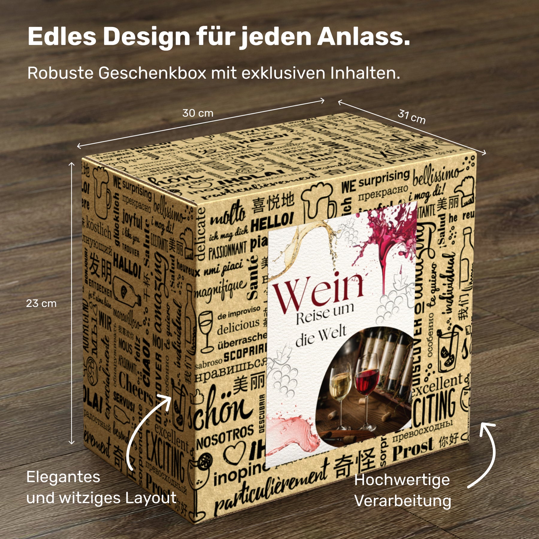 BOXILAND® Wein Geschenk Set [ERSTKLASSIGES WEINPROBE SET] - Weingeschenke für Frauen & Männer - Weinset Geschenk - Rotweine & Weißweine Set Geschenkbox - Wine Tasting Set Weinpaket Box (12x0,25l)