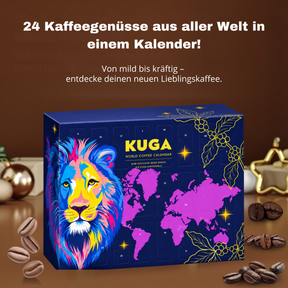 BOXILAND® Gemahlener Kaffee Adventskalender 2026 – 24 Sorten Fairtrade