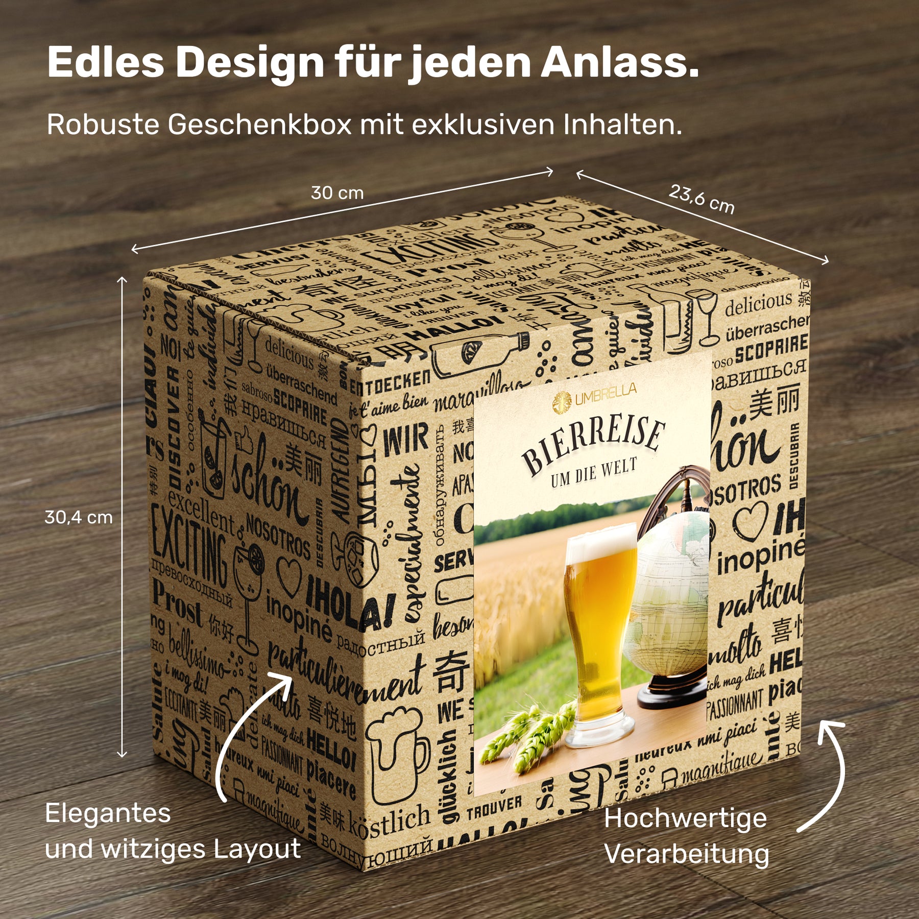 BOXILAND® Bier Geschenk Probierset [INKL. BIER-BROSCHÜRE] – Bier Set Bier Tasting – Bier Probierset besonderes Bier – Biertasting Bier Geschenke für Männer – Geschenk Biere aus aller Welt (6 × 0,33l)