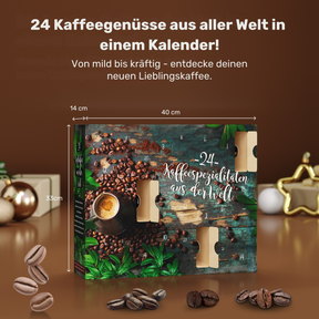 BOXILAND® Gemahlener Kaffee Adventskalender 2026 – 24 Sorten Fairtrade