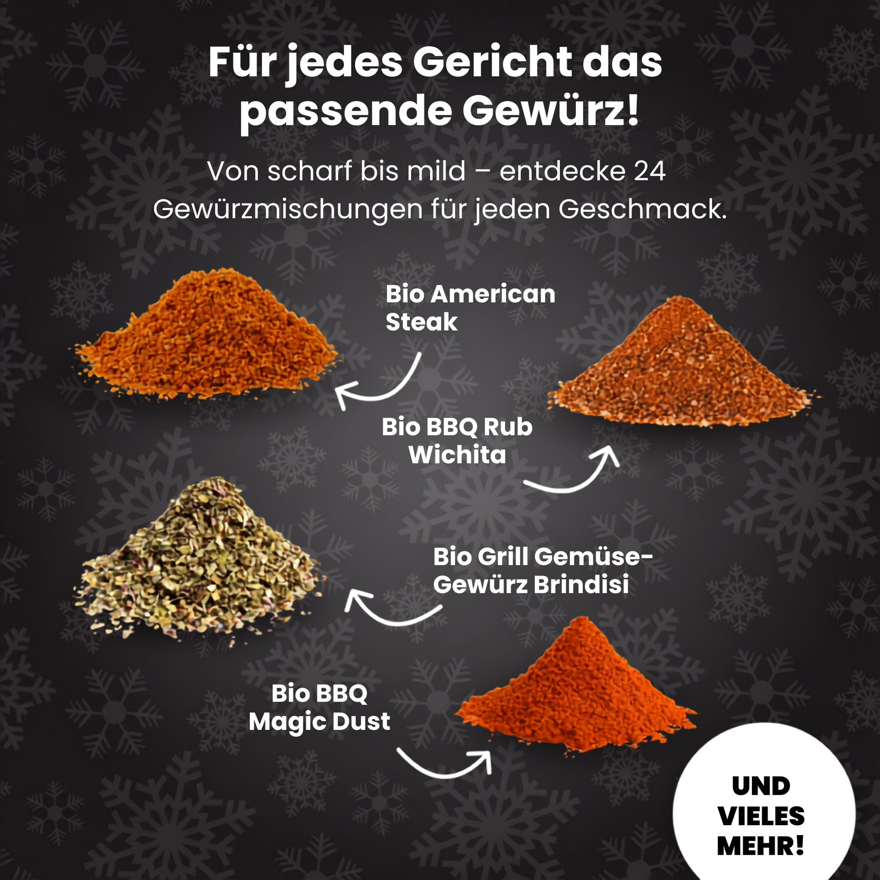 BOXILAND® BBQ Adventskalender 2026 – 24 Bio Grillgewürze & Rubs Gewürzsalze