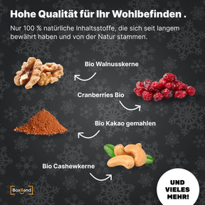 BOXILAND® Bio Adventskalender „Gesund durch den Winter“ – 24 × Superfoods, Kräuter & Tees – Gesunder Weihnachtskalender 2025 – Handverpackt in DE