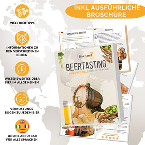 BOXILAND® Bier Geschenk Probierset [INKL. BIER-BROSCHÜRE] - Bier Set Bier Tasting - Bier Probierset besonderes Bier - Biertasting Bier Geschenke für Männer - Geschenk Biere aus aller Welt (6 x 0,33l)