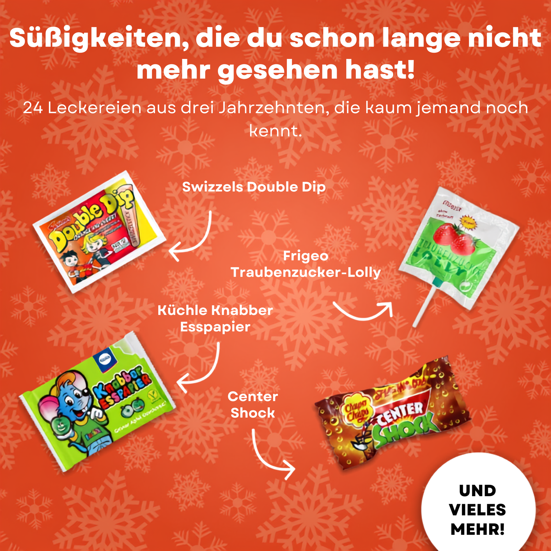 BOXILAND® Nostalgie Adventskalender 2026 mit 24 Retro-Süßigkeiten Klassiker