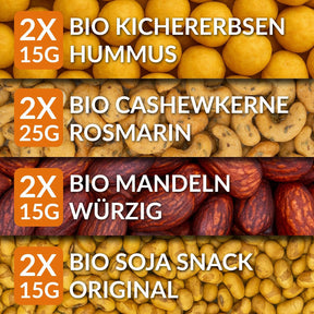 Merry Fitness Adventskalender 2026 mit 24 herzhaften Bio-Snacks vegan Nüsse