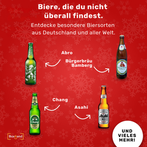 BOXILAND® Bier Adventskalender 2026 – 24 Biere international 0,33 l Bierset
