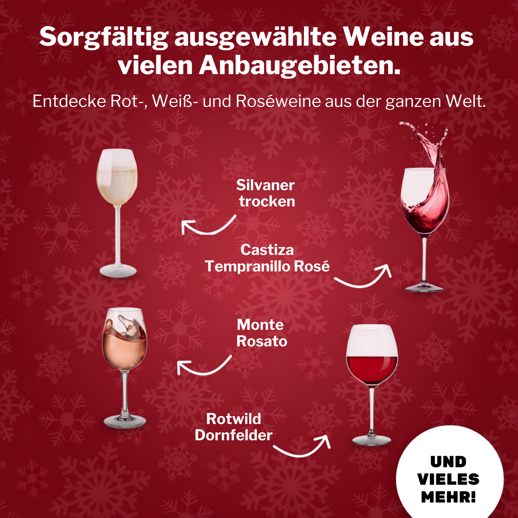 BOXILAND® Wein Adventskalender 2026 – 24 Weine 0,25 l Rotwein Weißwein Rosé