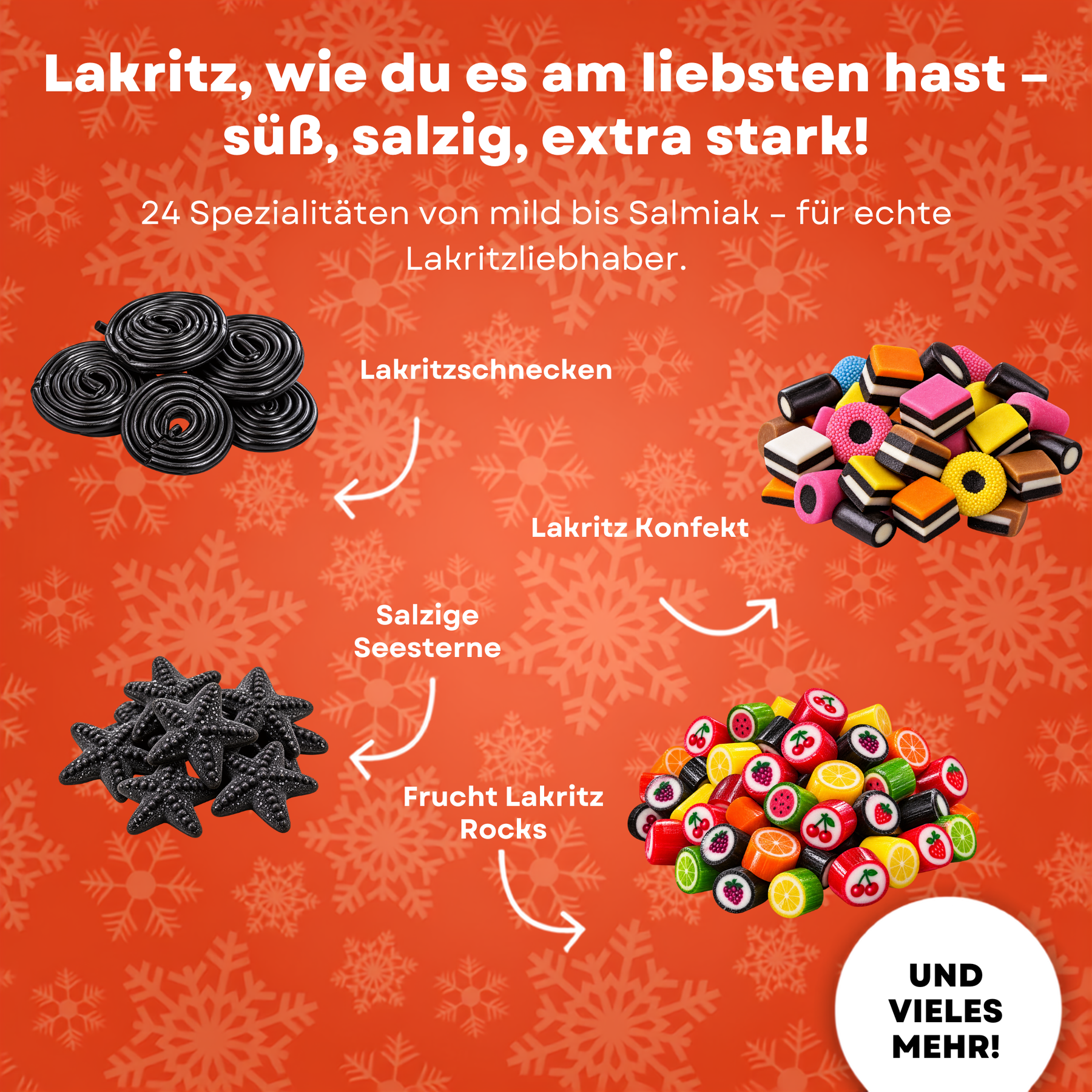 BOXILAND® Lakritz Adventskalender 2026 mit 24 Sorten süß & salzig