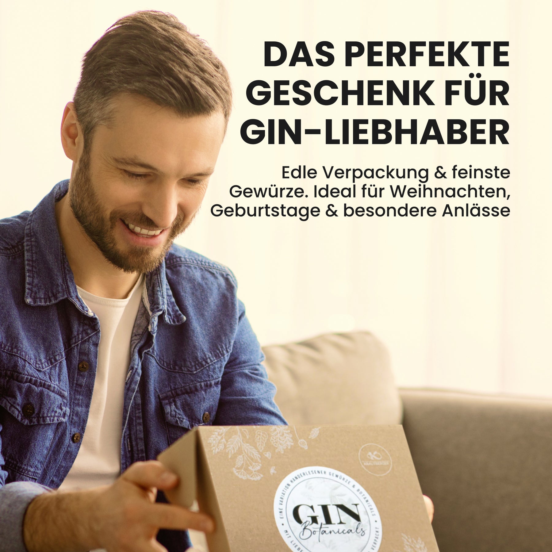 Gin Botanicals Geschenkset – 6 Premium-Gin-Gewürze in Bio-Qualität inkl. Rezepten – DIY Geschenkbox mit hochwertigen Gin-Zusätzen für Genießer und Gin-Fans