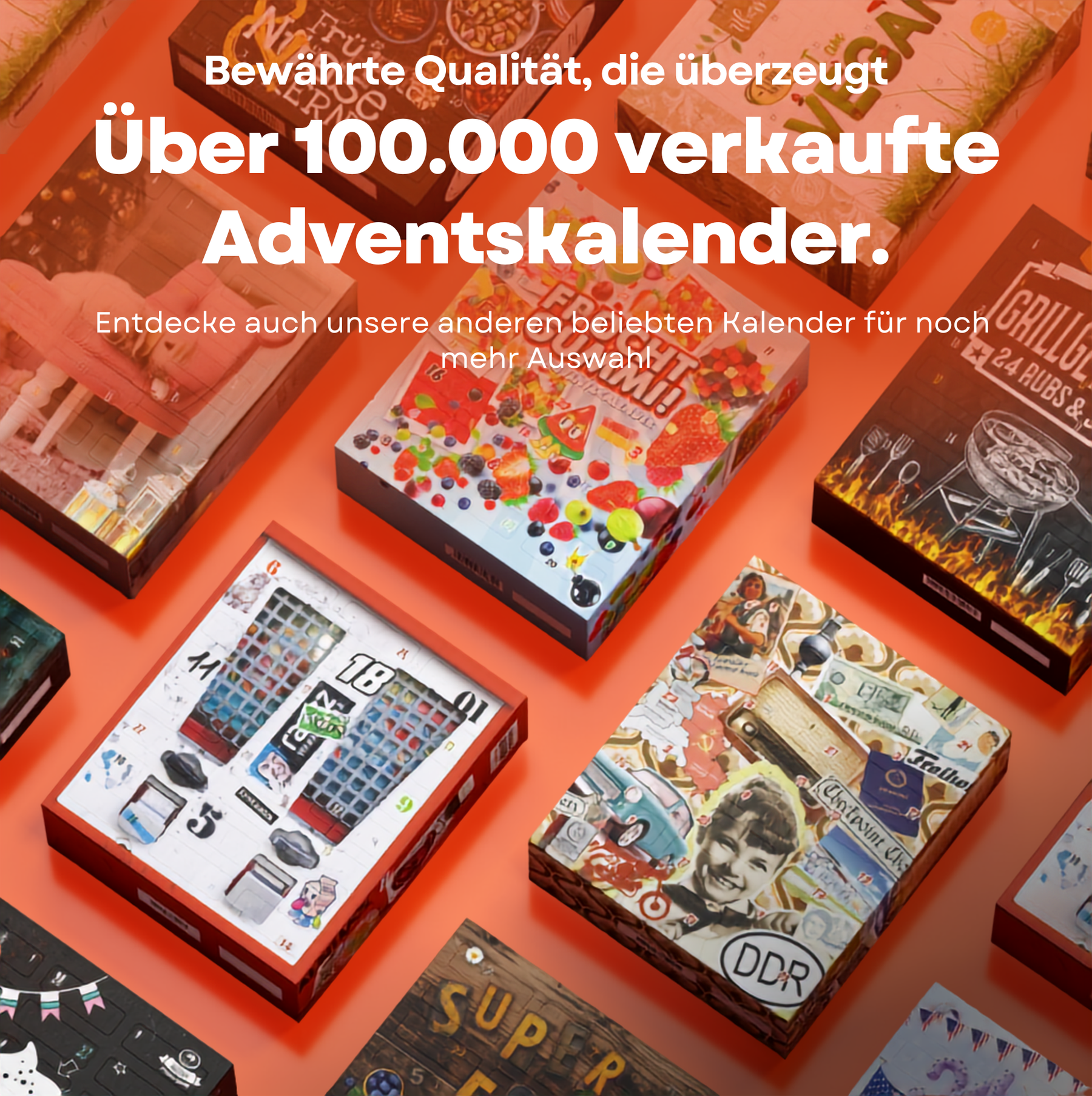 BOXILAND® Nostalgie Adventskalender 2026 mit 24 Retro-Süßigkeiten Klassiker