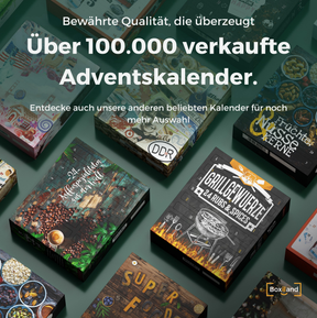 BOXILAND® Kaffee ganze Bohne Adventskalender 2026 mit 24 Sorten Fairtrade