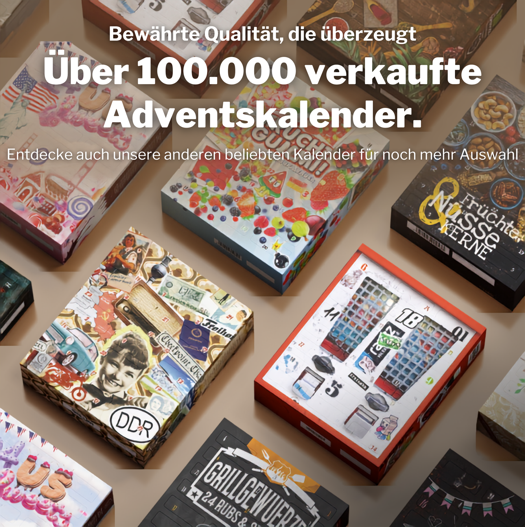 BOXILAND® Ostalgie DDR Adventskalender 2026 mit 24 Ostsüßigkeiten Klassiker