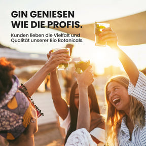 Gin Botanicals Geschenkset – 6 Premium-Gin-Gewürze in Bio-Qualität inkl. Rezepten – DIY Geschenkbox mit hochwertigen Gin-Zusätzen für Genießer und Gin-Fans