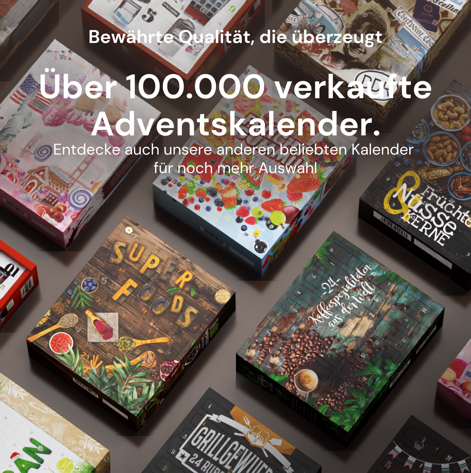 BOXILAND® Superfood Adventskalender 2026 Bio 24 Sorten Acai Chia Spirulina