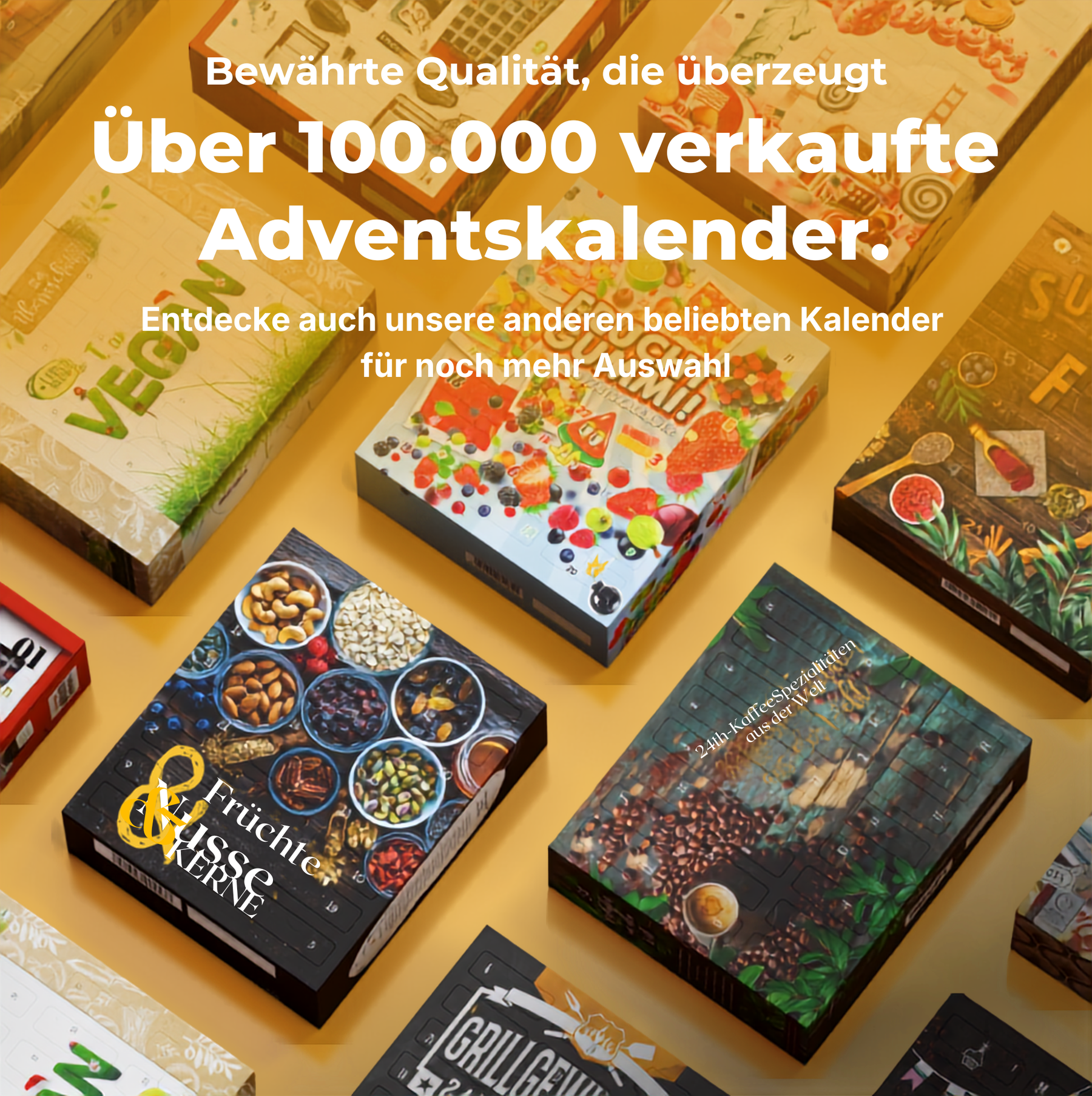 BOXILAND® Früchte Nüsse & Kerne Adventskalender 2026 Bio 24 Snacks Nussmix