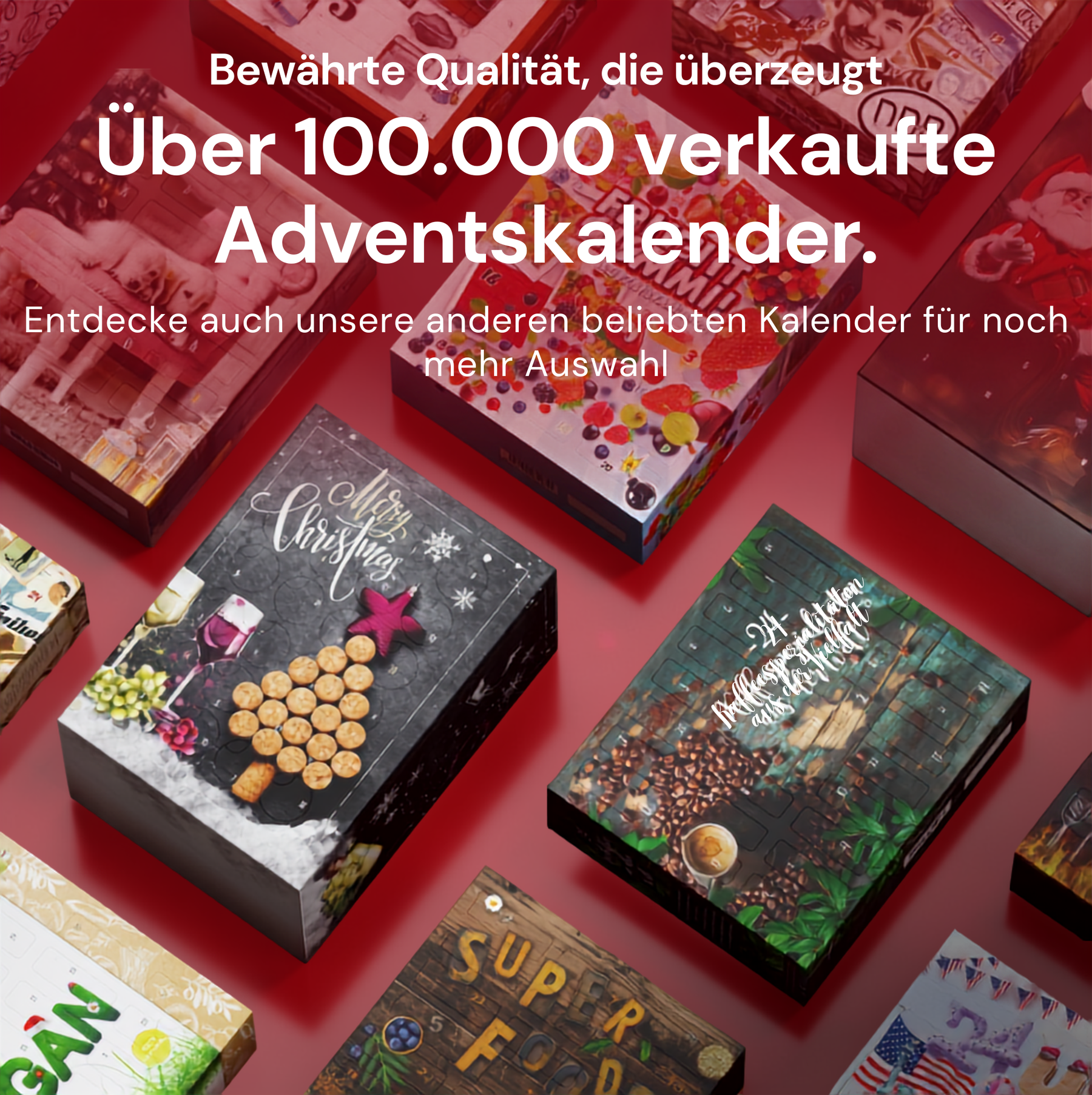 BOXILAND® Wein Adventskalender 2026 – 24 Weine 0,25 l Rotwein Weißwein Rosé