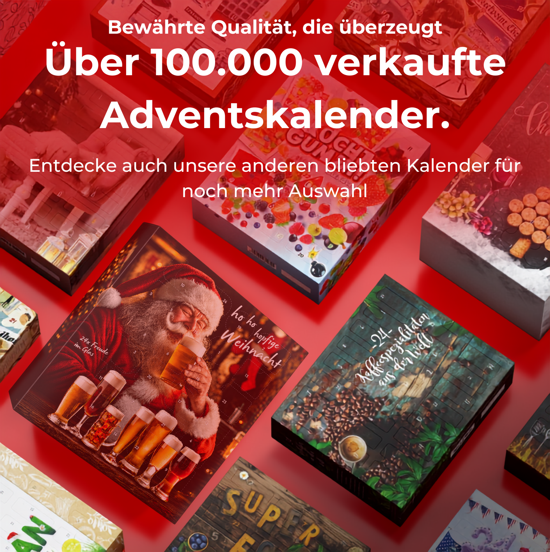 BOXILAND® Bier Adventskalender 2026 – 24 Biere international 0,33 l Bierset