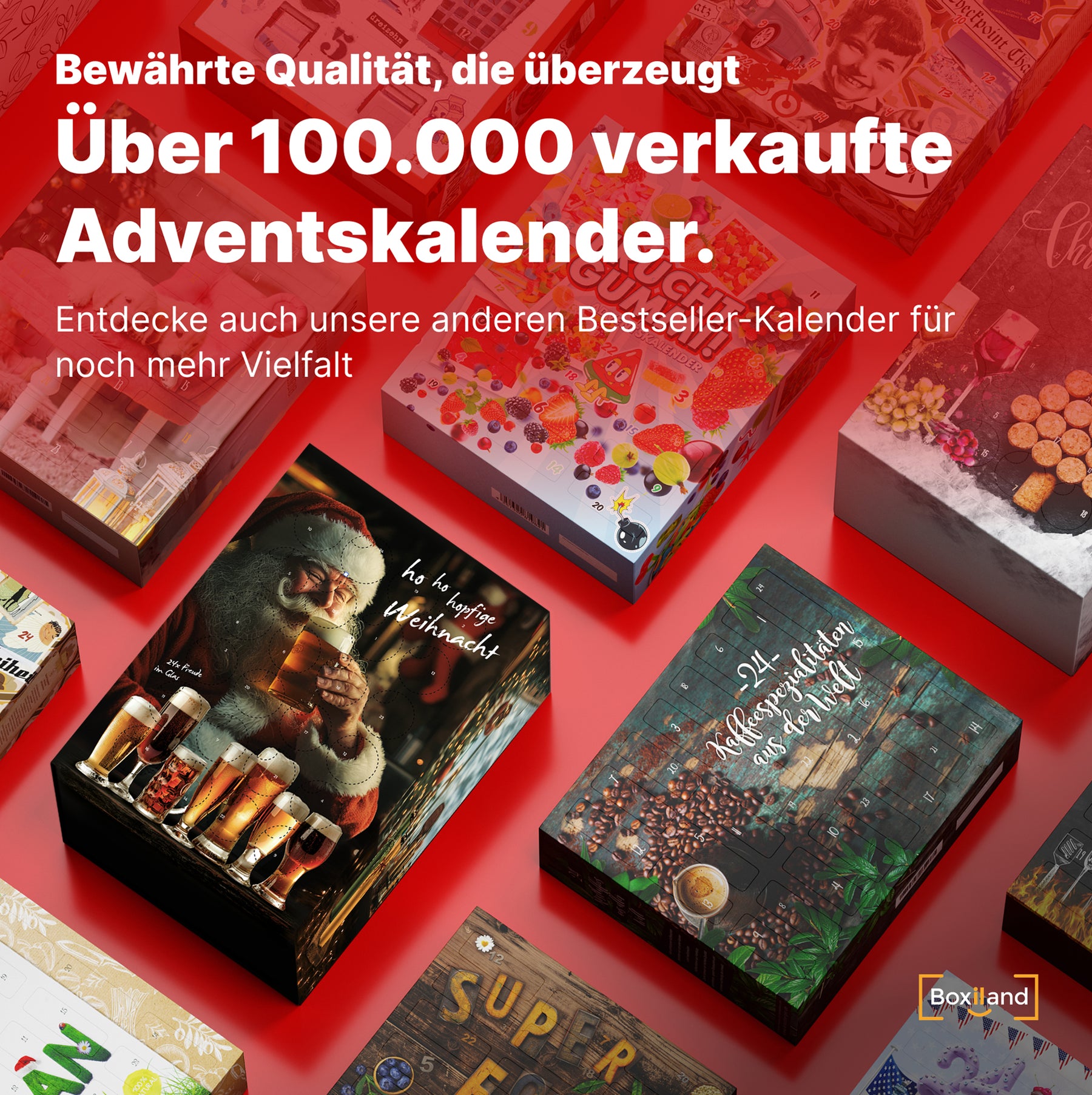 BOXILAND® Bier Adventskalender 2026 – 24 Biere international 0,33 l Bierset